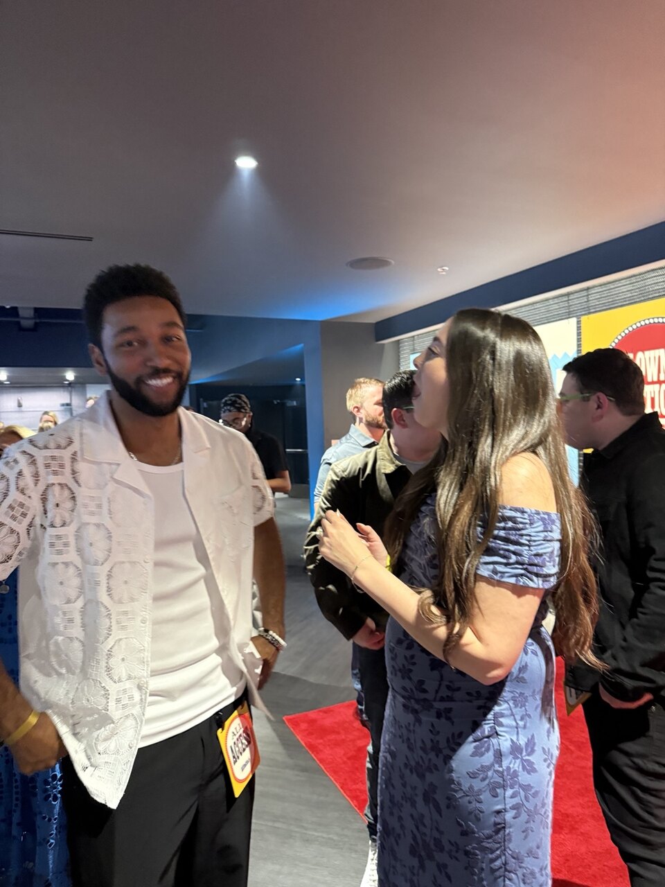 Pam meeting a celebrity guest at Big Slick 2026